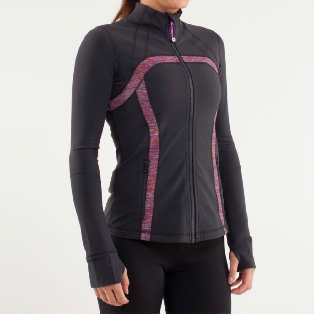 LULULEMON ATHLETICA DEFINE JACKET DEEP CHARCOAL WE ARE FROM SPACE MARCH MULTI XS